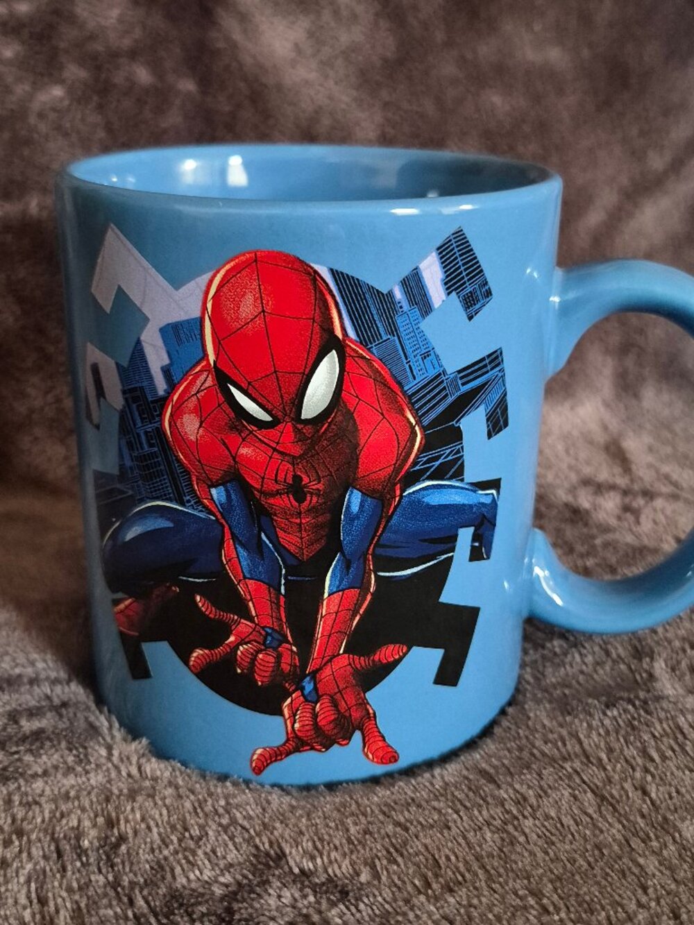 BioWorld MARVEL SPIDER-MAN COLLECTOR 20oz Light Blue COFFEE MUG